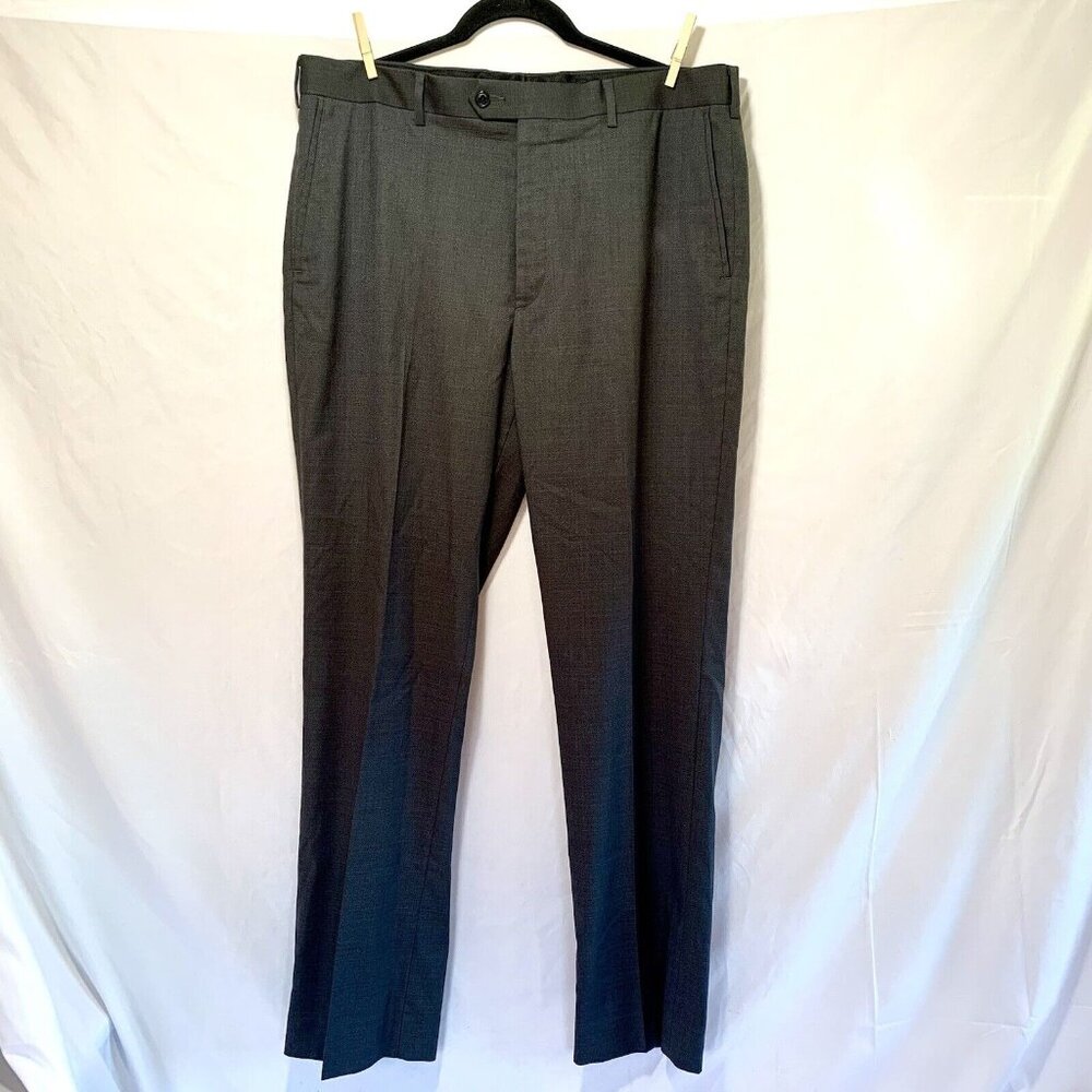 Roundtree and Yorke Travel Smart Gray Pants Core Comfort Waistband 36x32 EUC